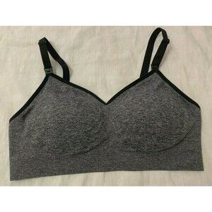 AUDEN WOMENS NURSING LIGHTLY LINED SEAMLESS WIRE FREE BRA SIZE L